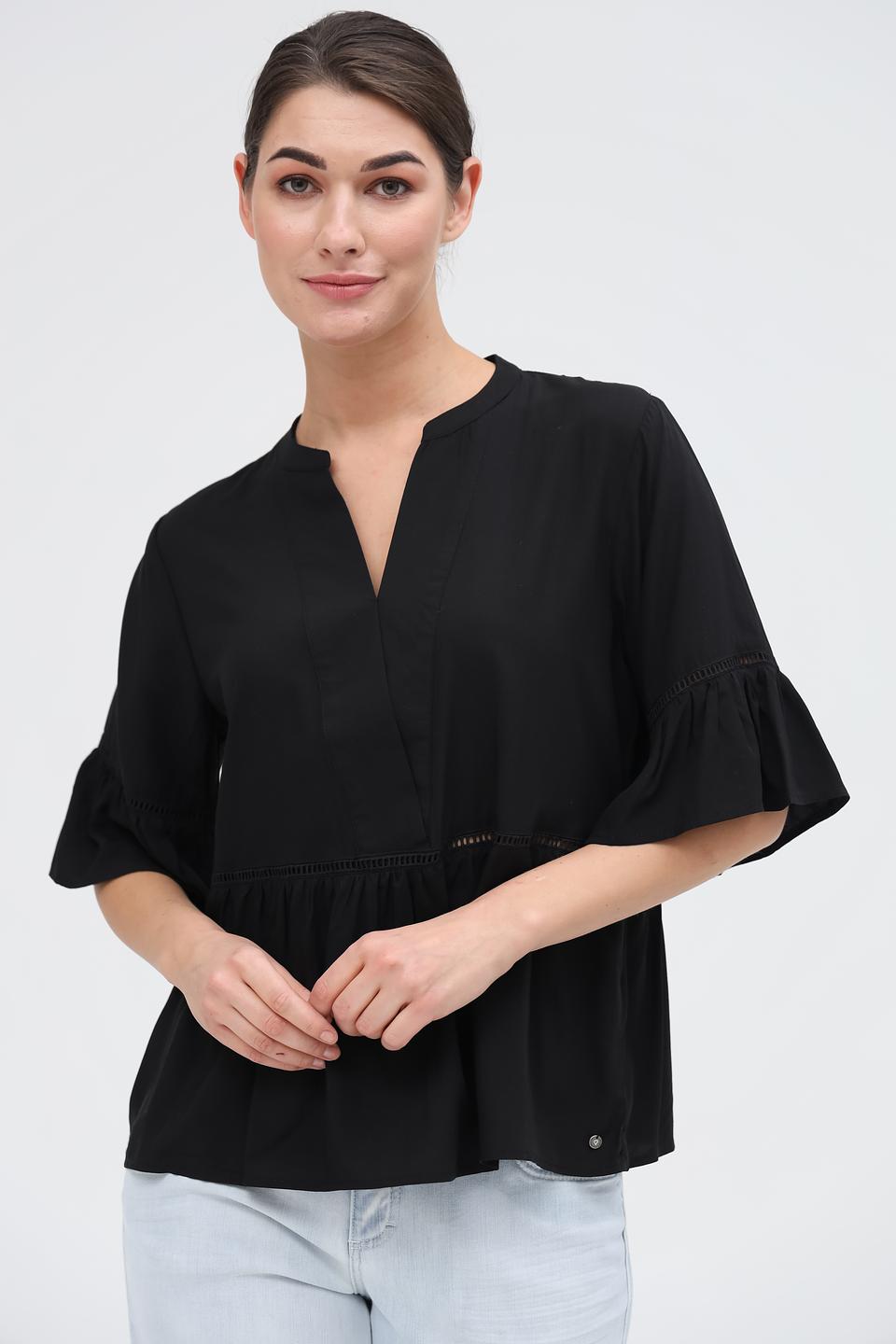 Блуза Broadway чёрная с воланами