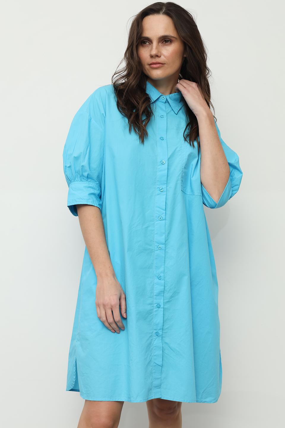 Платье рубашка Broadway бирюзовое