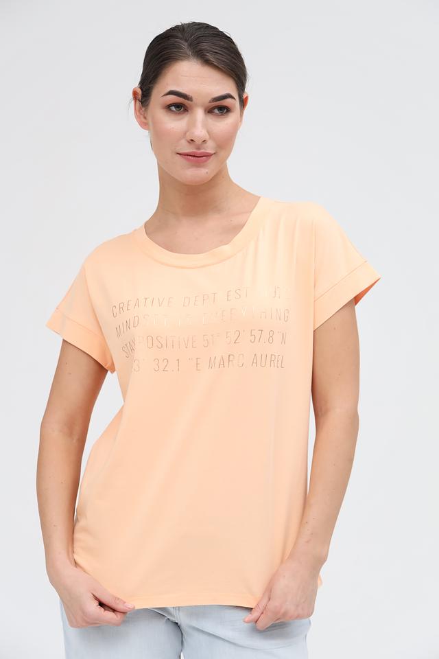 Футболка Marc Aurel с принтом персиковый