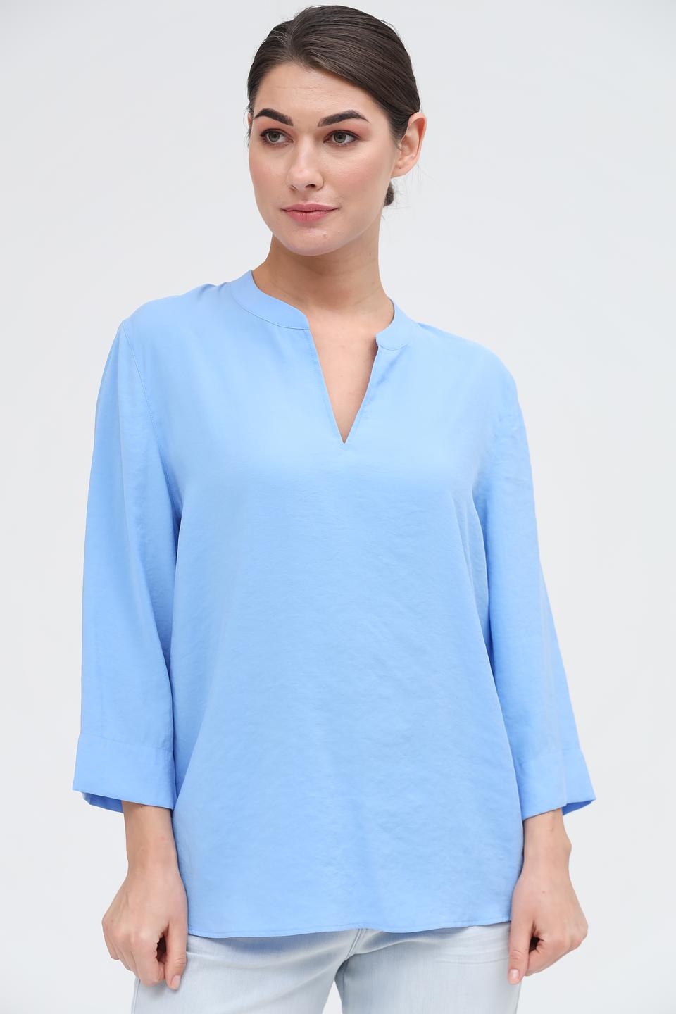 Блуза Gerry Weber голубая с V-образным вырезом