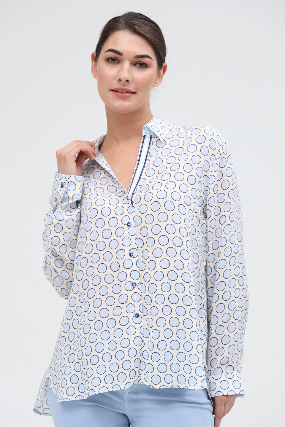 Рубашка SE Stenau с кругами белый