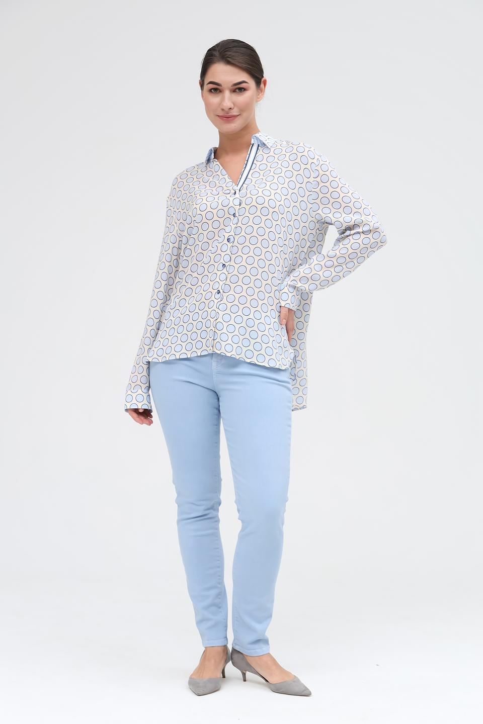 Рубашка SE Stenau с кругами белый