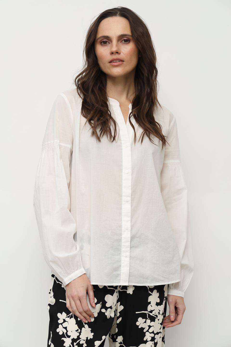 Блуза Taifun женская белая с рукавами-фонариками