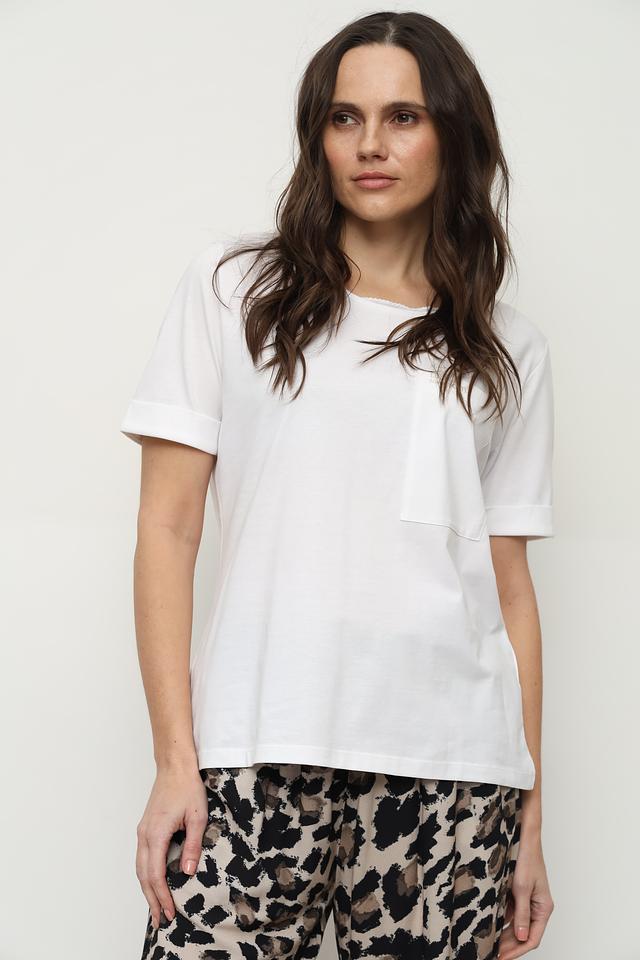 Футболка Taifun с карманом белая