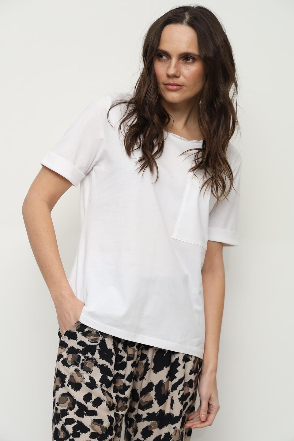 Футболка Taifun с карманом белая