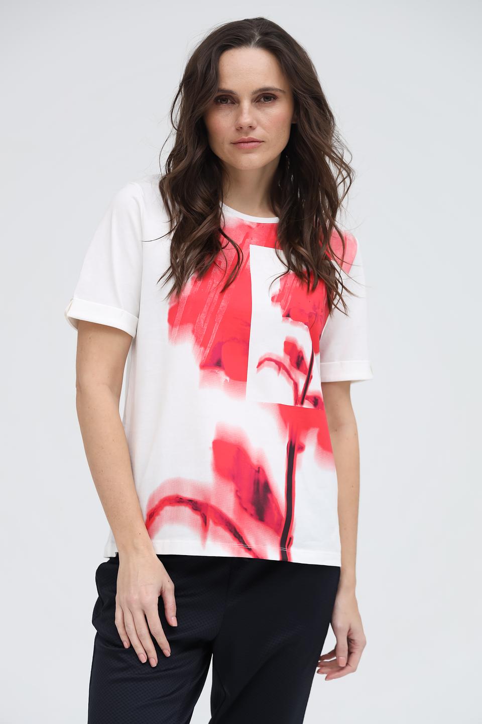 Футболка Taifun с цветочным принтом