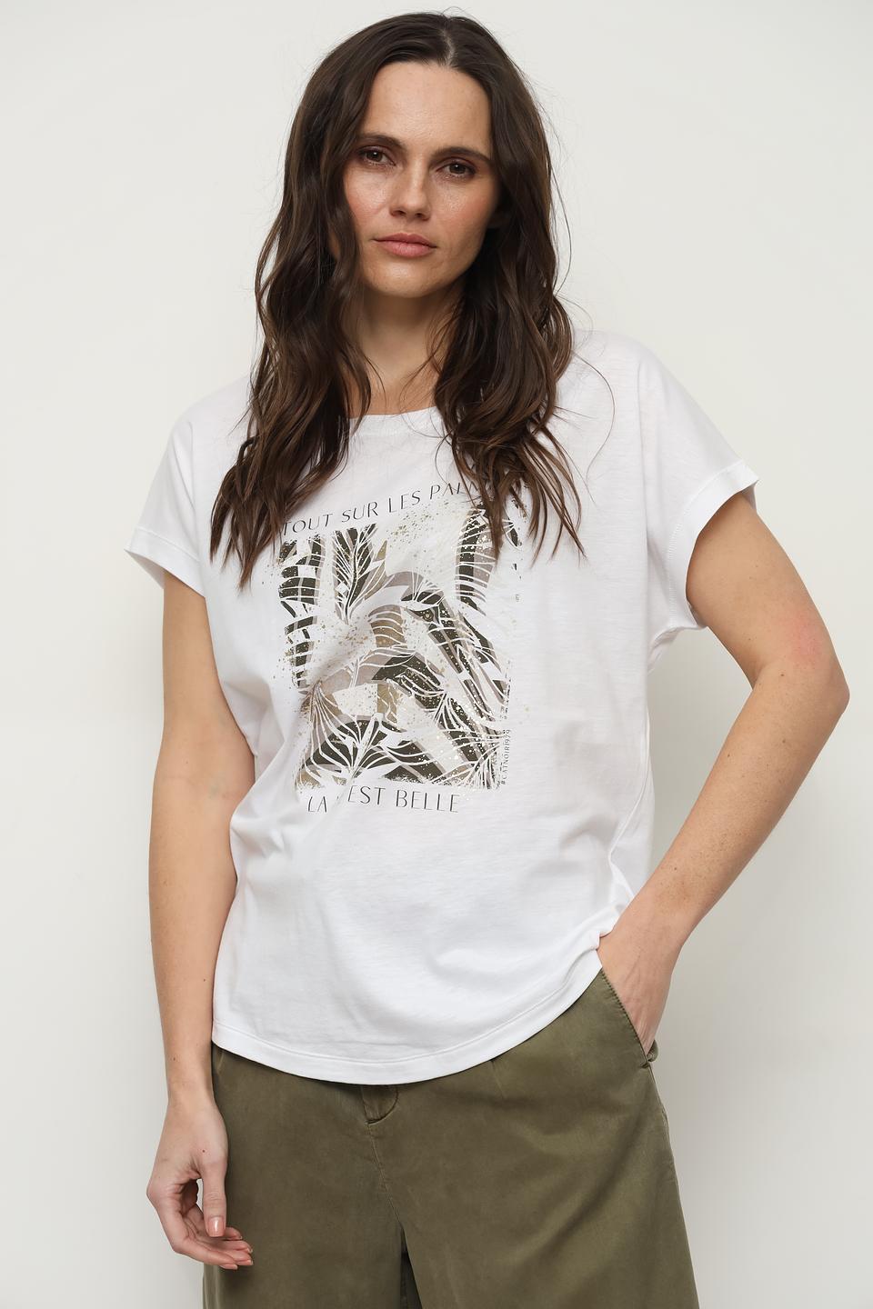 Футболка Catnoir с принтом белая