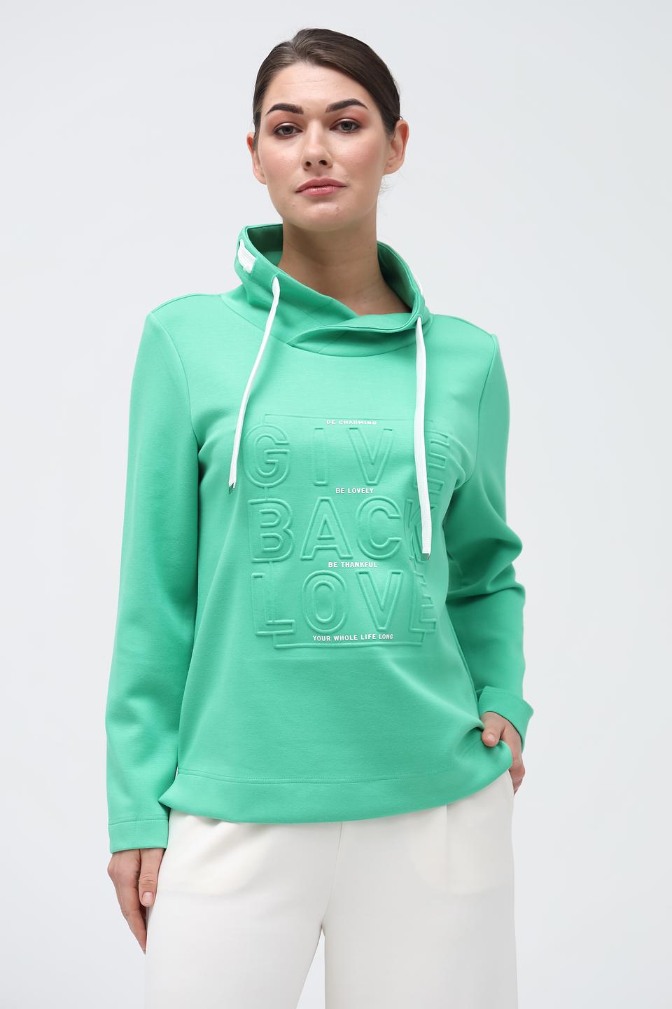 Толстовка Via Appia мятная с принтом