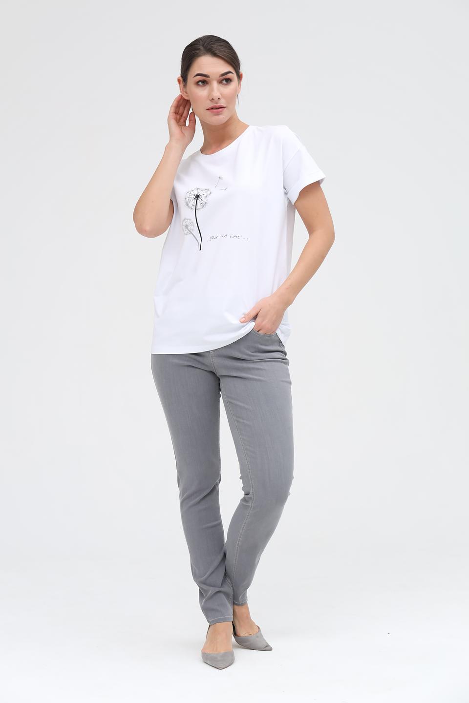 Джинсы Gardeur серые с манжетами