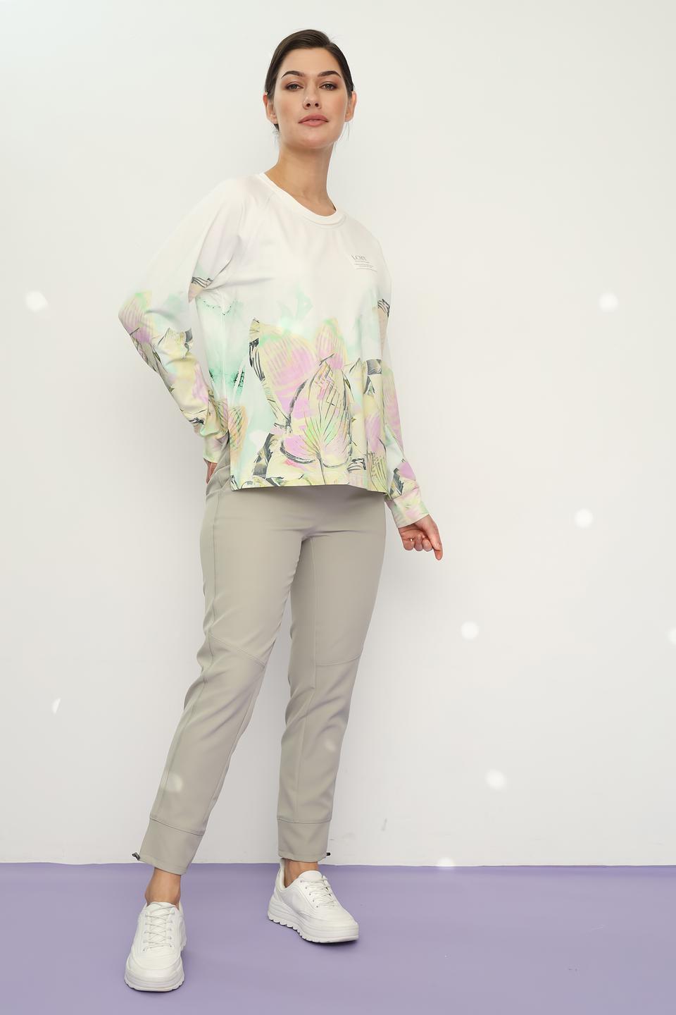 Пуловер Lecomte с тропическим принтом