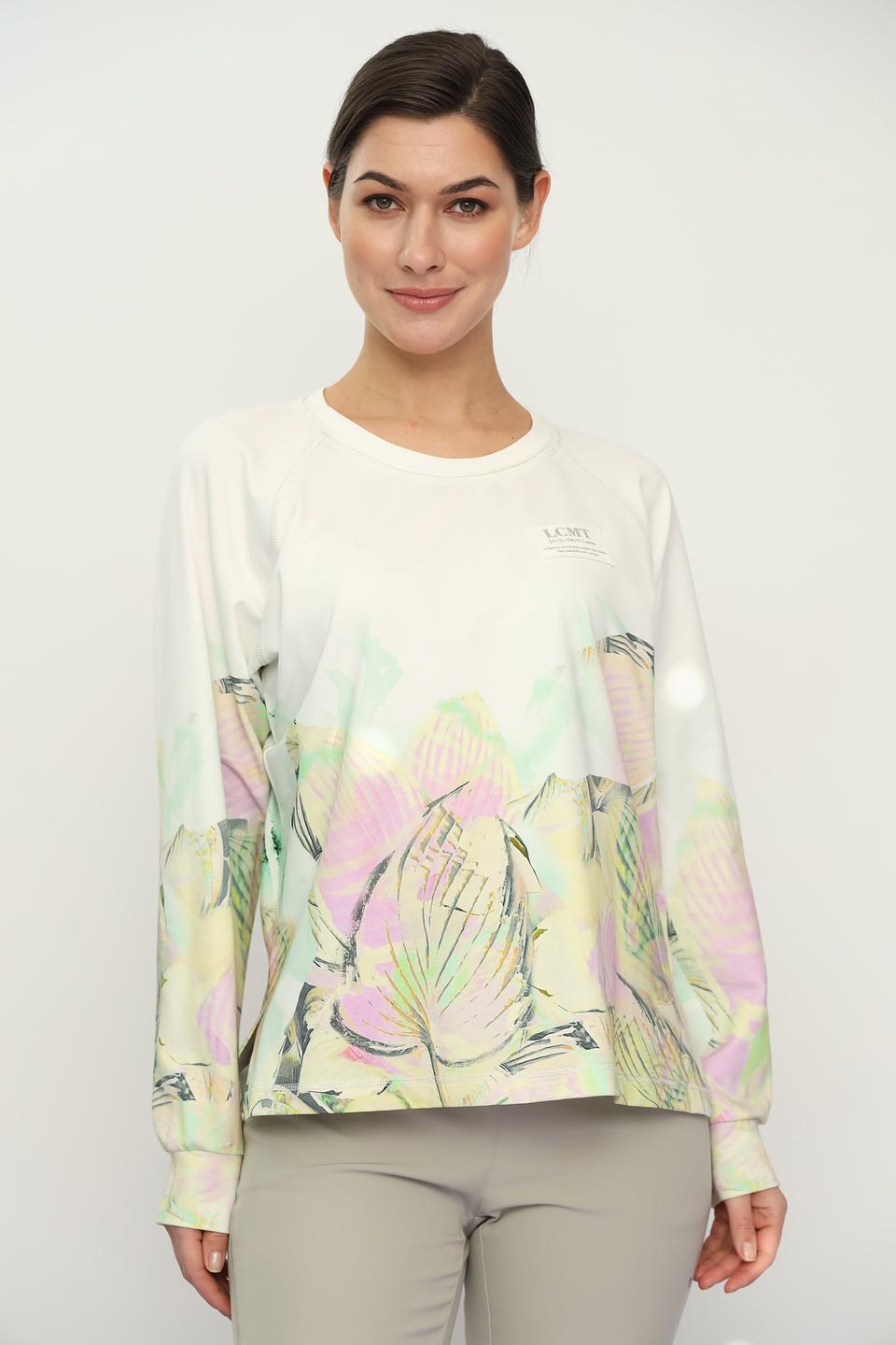 Пуловер Lecomte с тропическим принтом