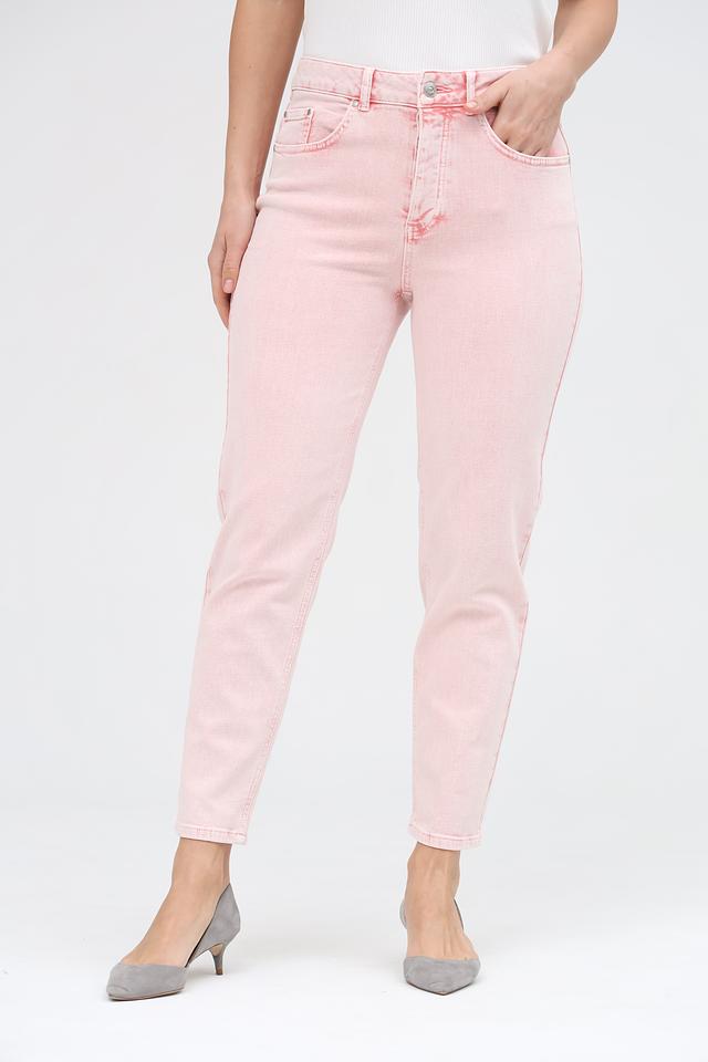 Джинсы Oui розовые mom fit