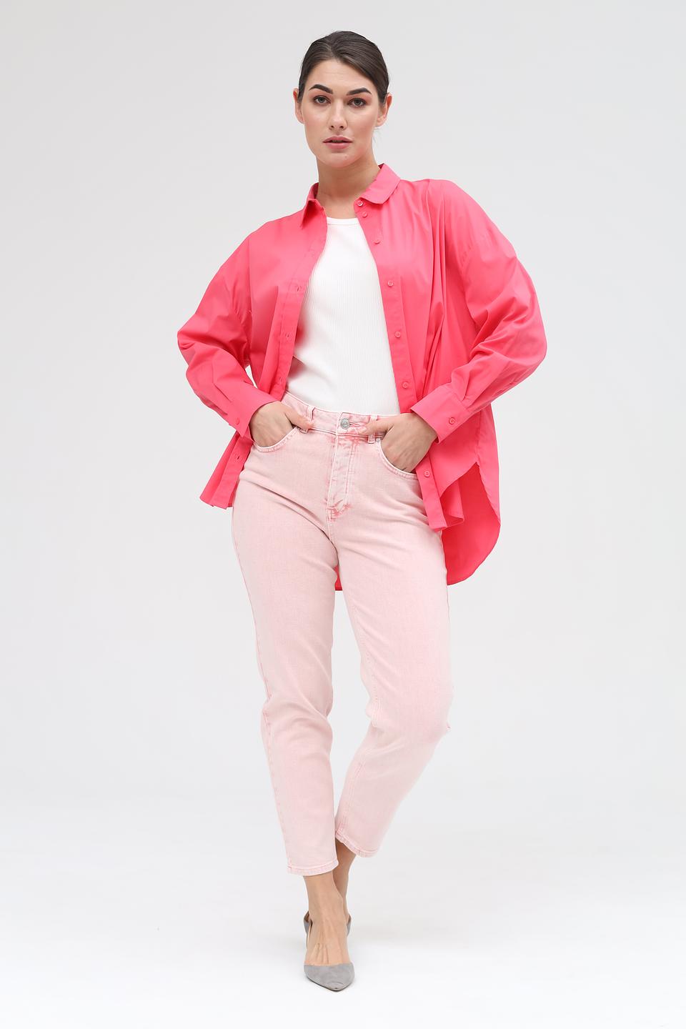 Джинсы Oui розовые mom fit