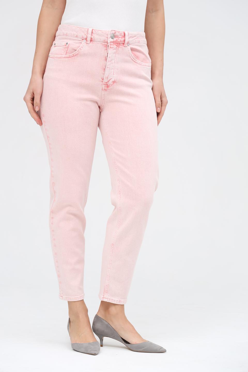 Джинсы Oui розовые mom fit