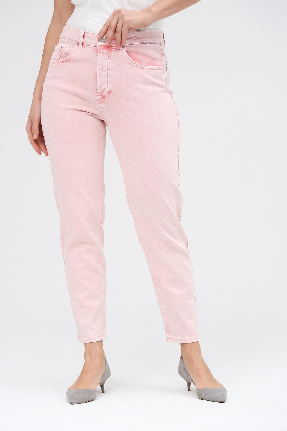 Джинсы Oui розовые mom fit