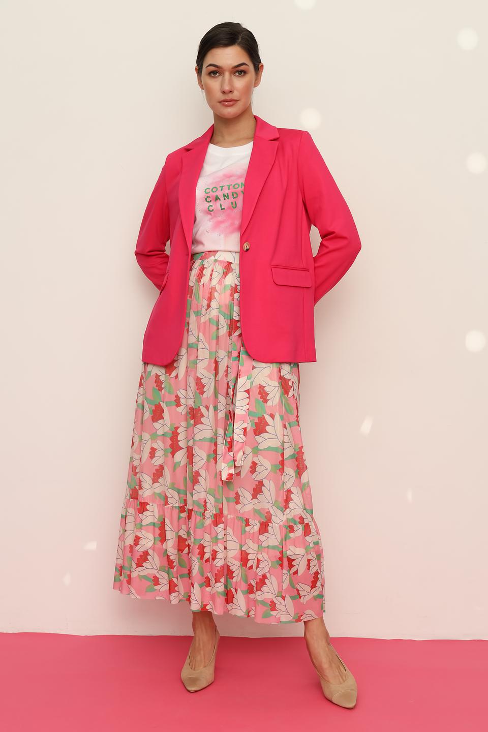 Жакет Oui малиновый приталенный