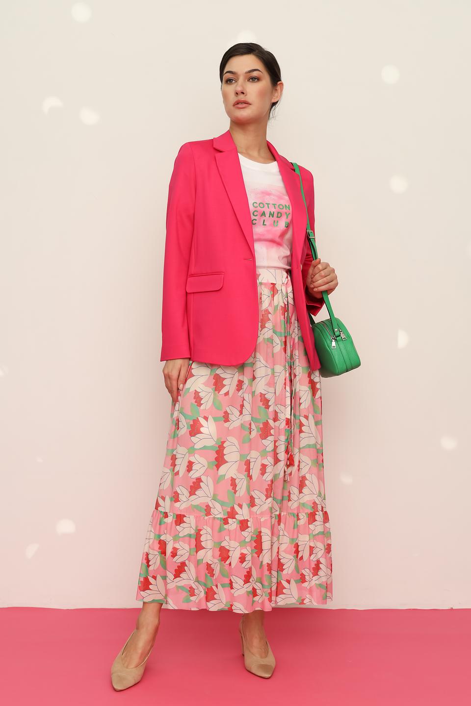 Жакет Oui малиновый приталенный