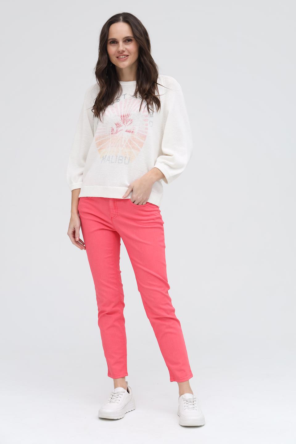 Пуловер Oui с принтом Malibu