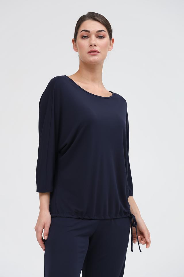 Блуза Oui с завязками темно-синяя