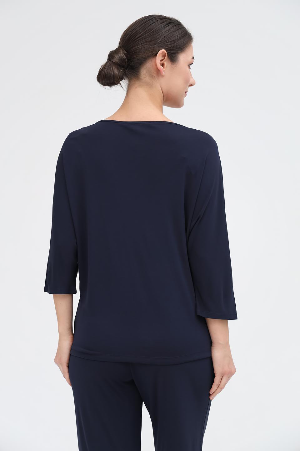 Блуза Oui с завязками темно-синяя