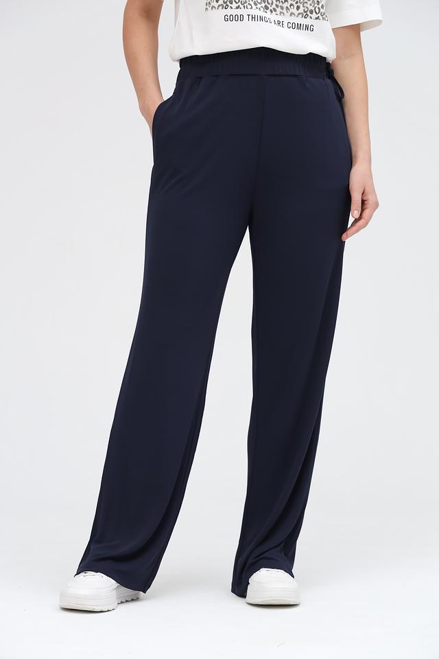 Брюки Oui прямого кроя темно-синие