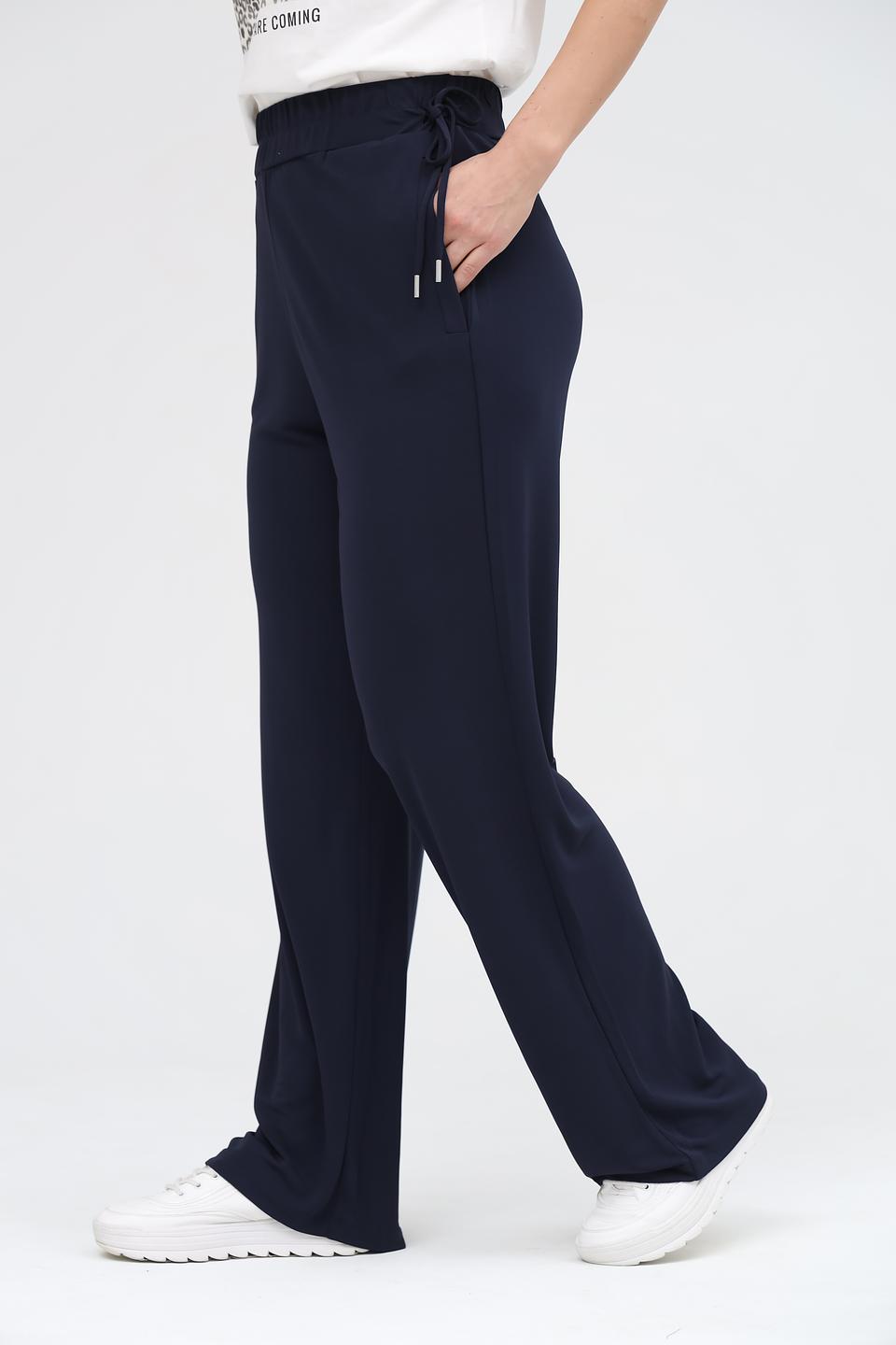 Брюки Oui прямого кроя темно-синие