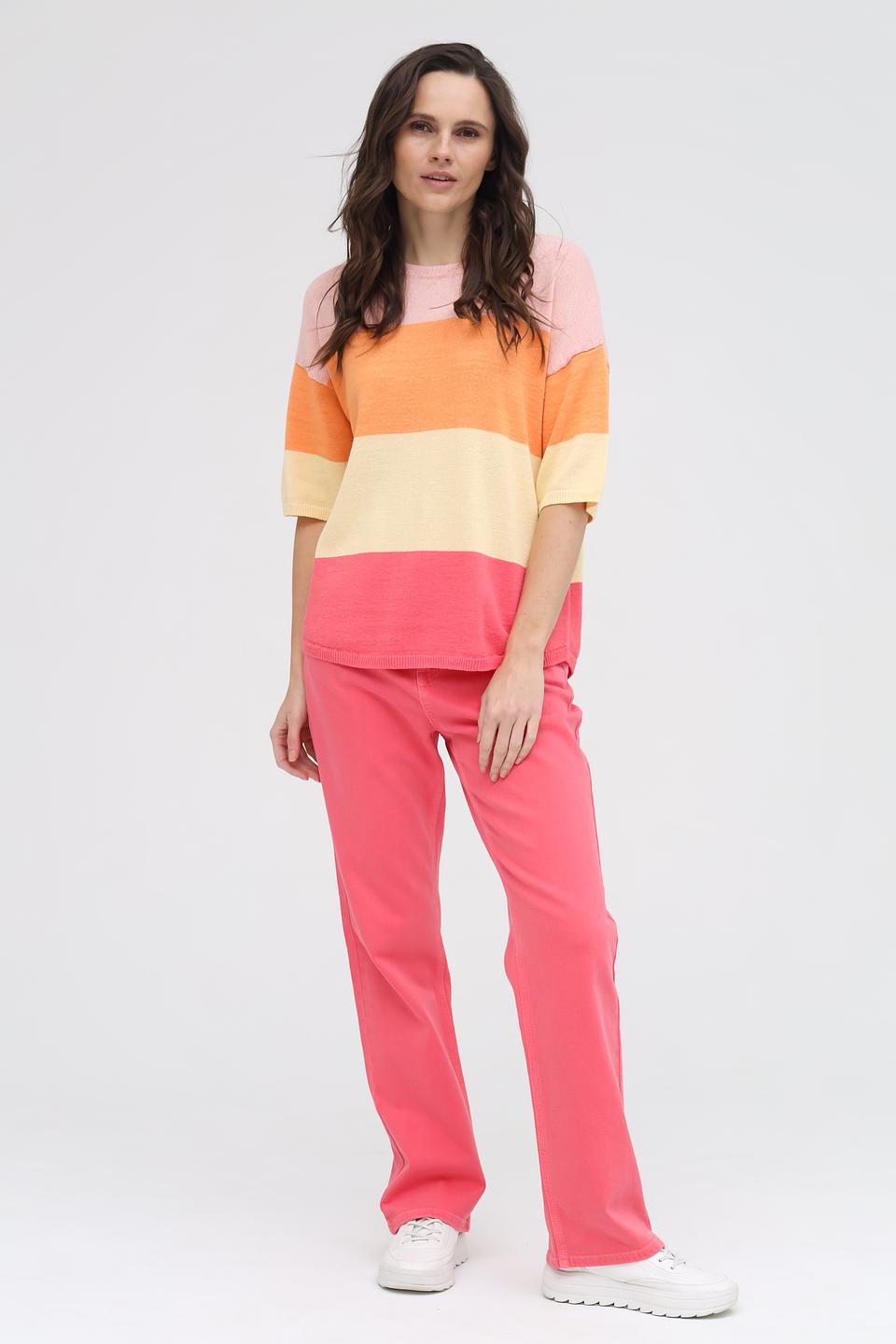 Пуловер Oui в полоску