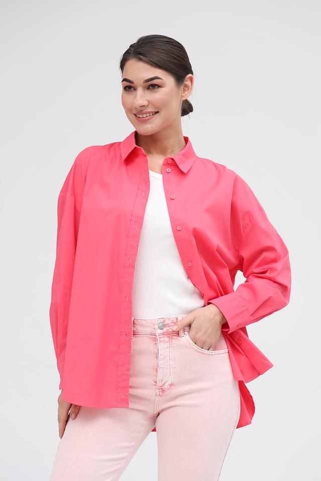 Рубашка Oui длинный рукав фуксия