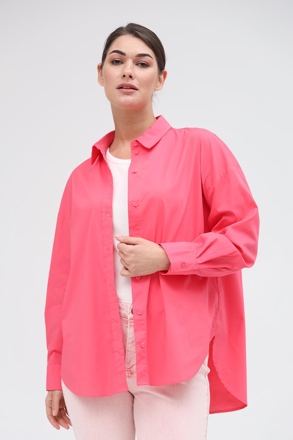 Рубашка Oui длинный рукав фуксия