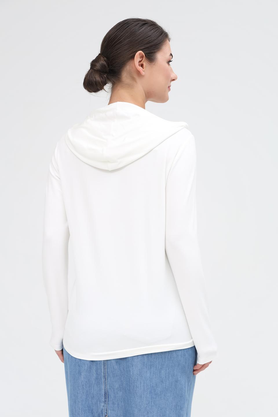 Толстовка Monari с капюшоном белая