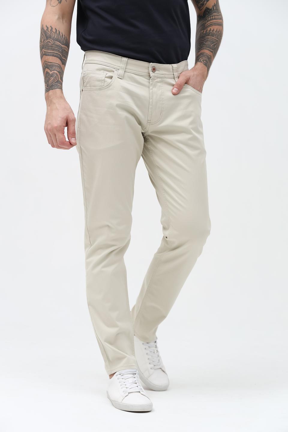 Брюки Hattric Slim Fit бежевые