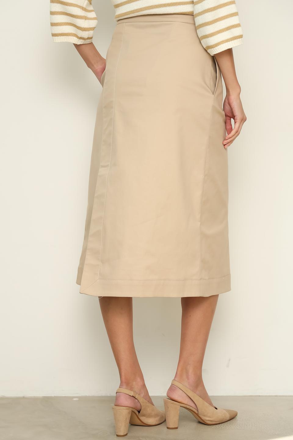 Юбка Silvian Heach бежевая с запахом