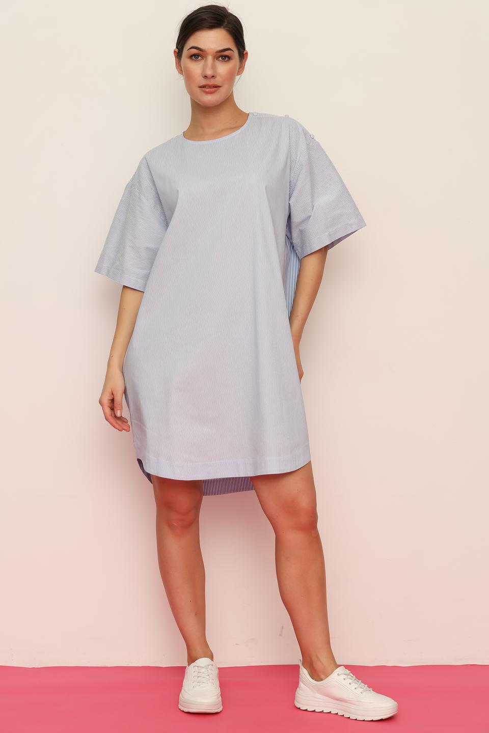 Платье Ice Play в полоску голубое