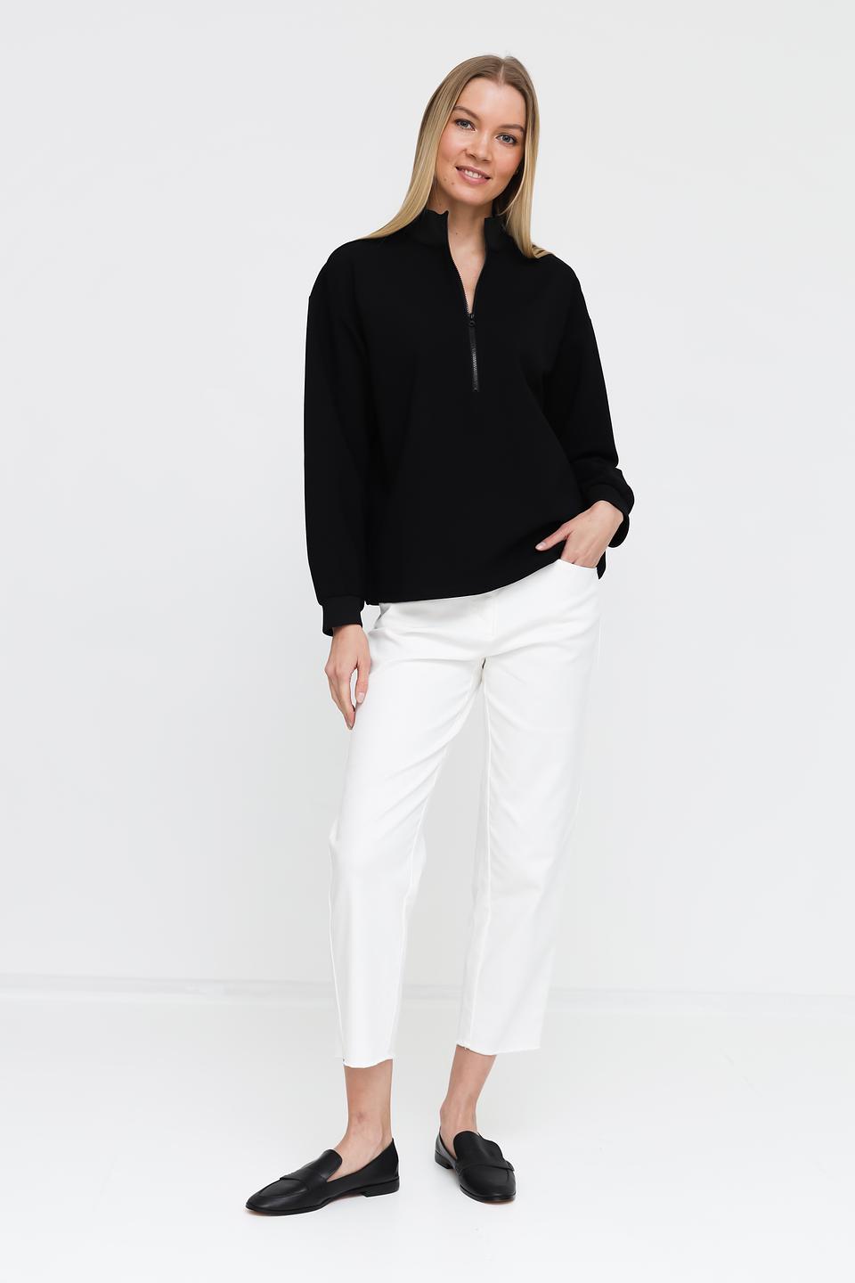 Пуловер Pezzo чёрный с молнией