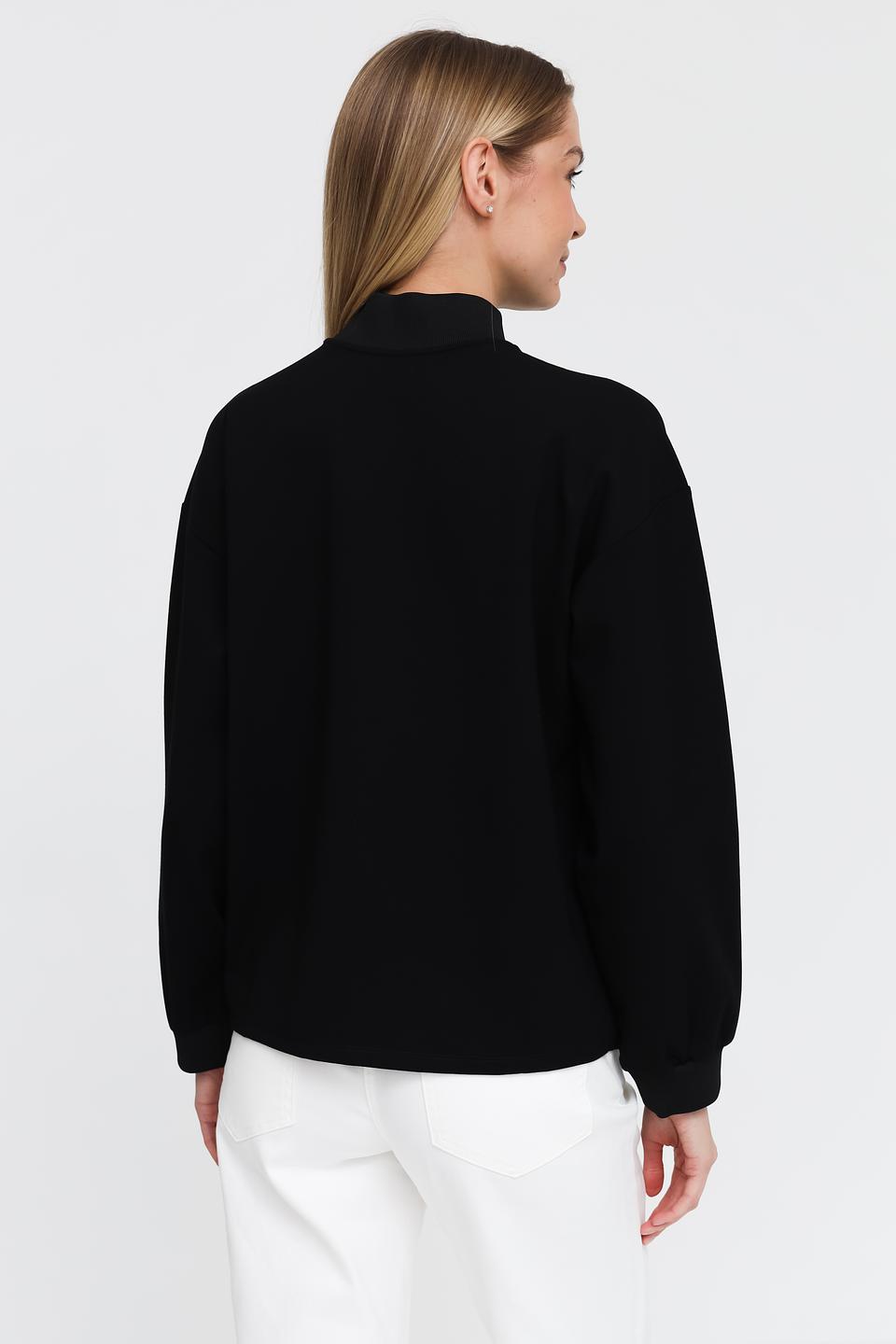 Пуловер Pezzo чёрный с молнией