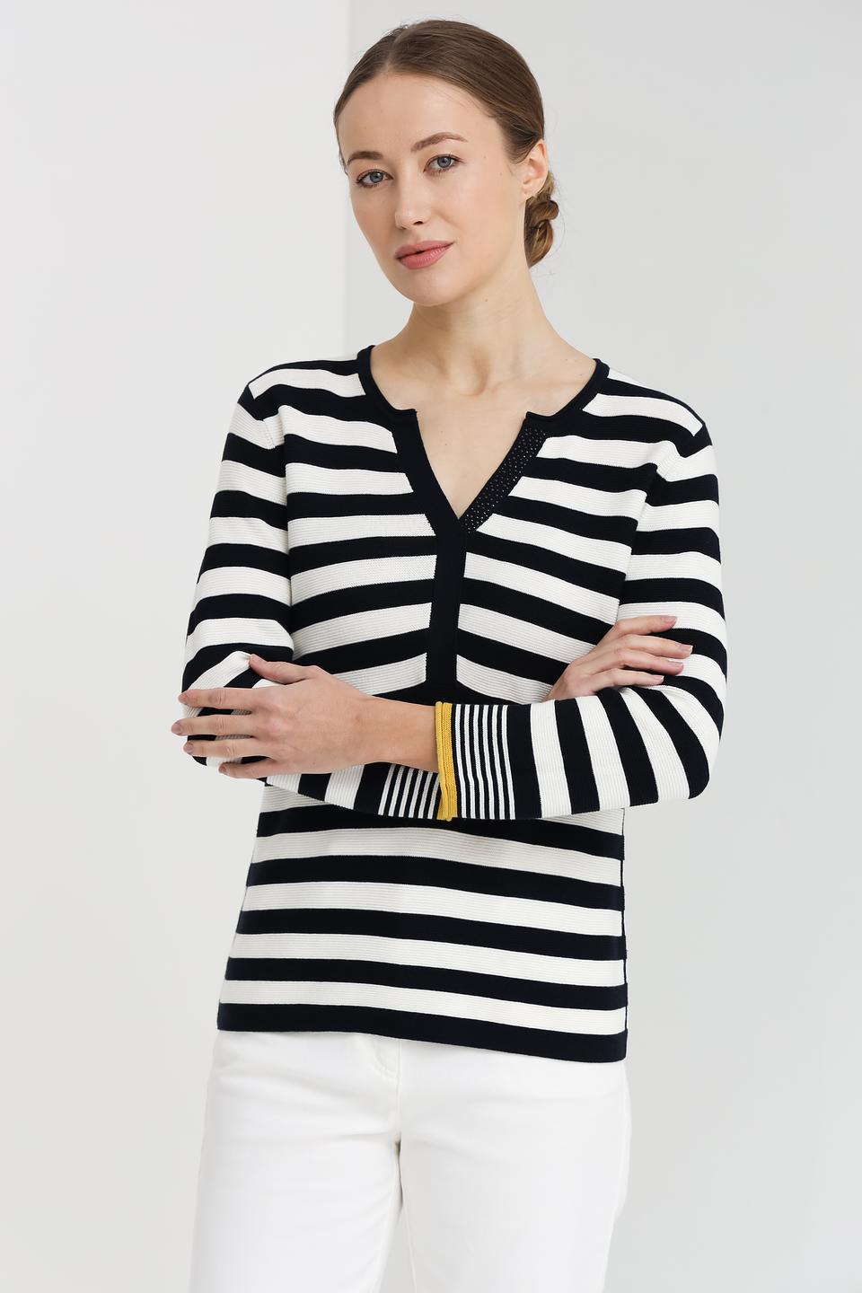 Пуловер Pezzo в полоску