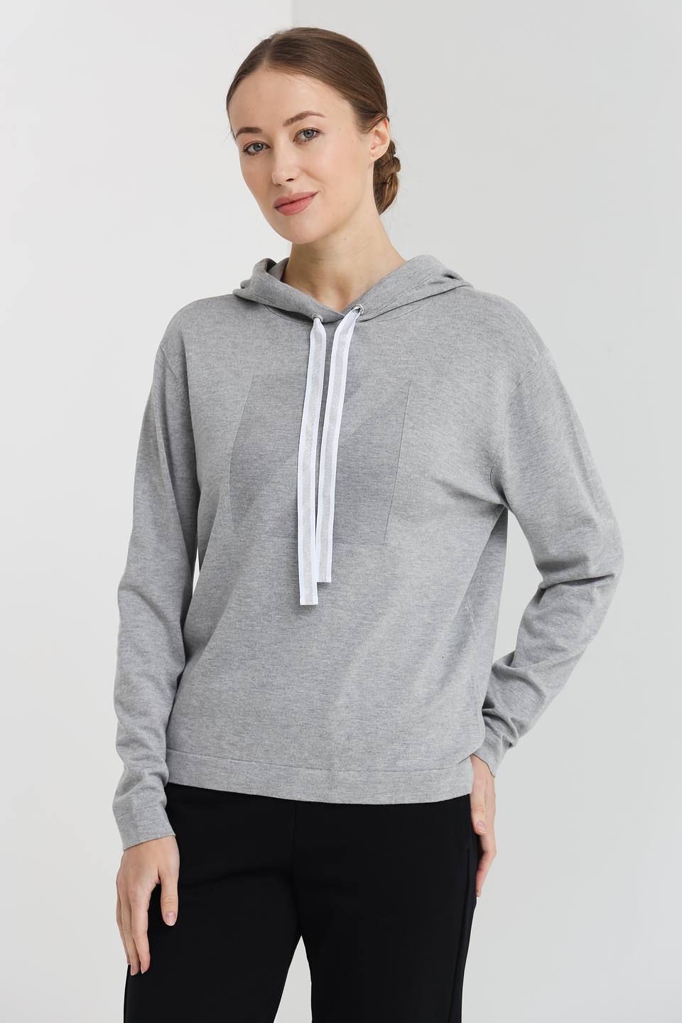 Толстовка Pezzo серая с капюшоном