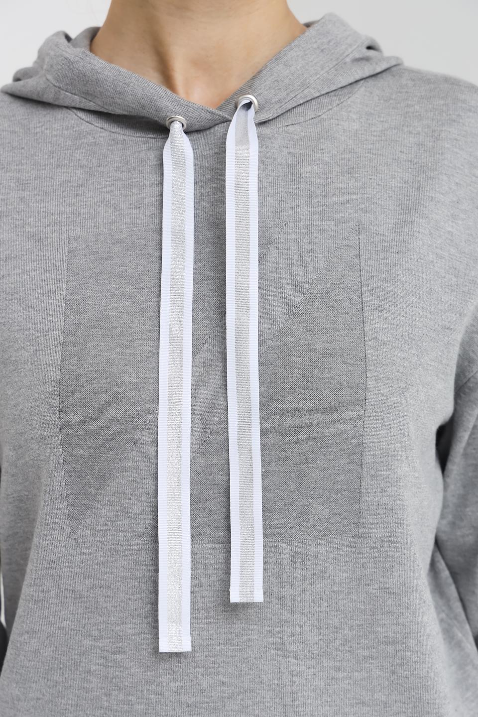 Толстовка Pezzo серая с капюшоном