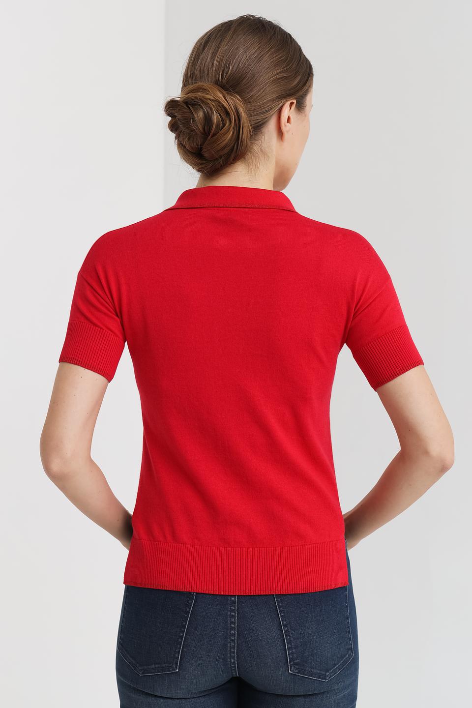 Пуловер-поло Pezzo красный