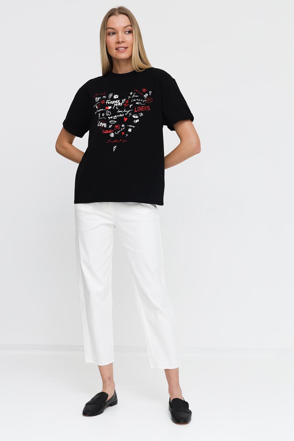 Футболка Pezzo с принтом чёрная