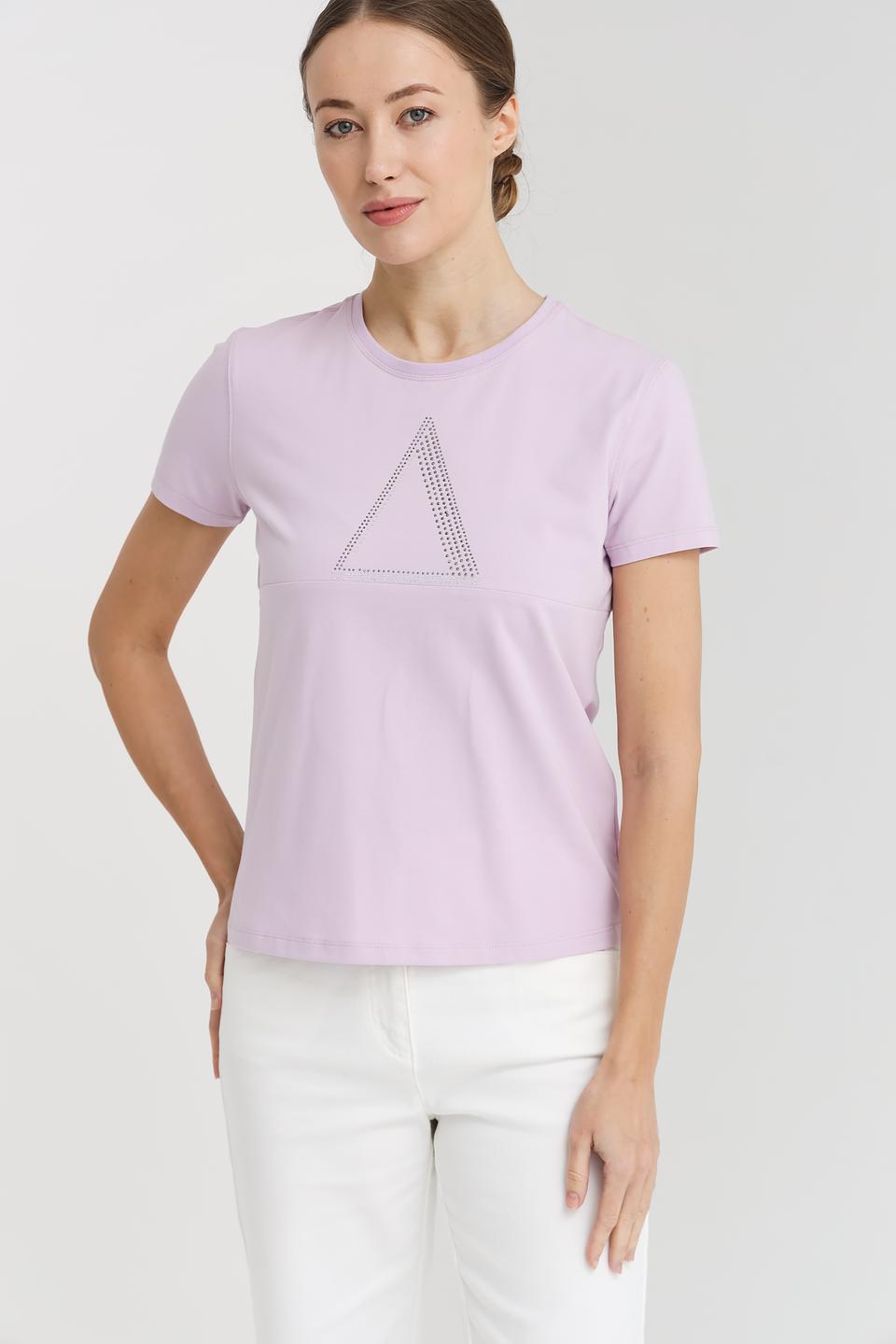 Футболка Pezzo с треугольником лавандовая