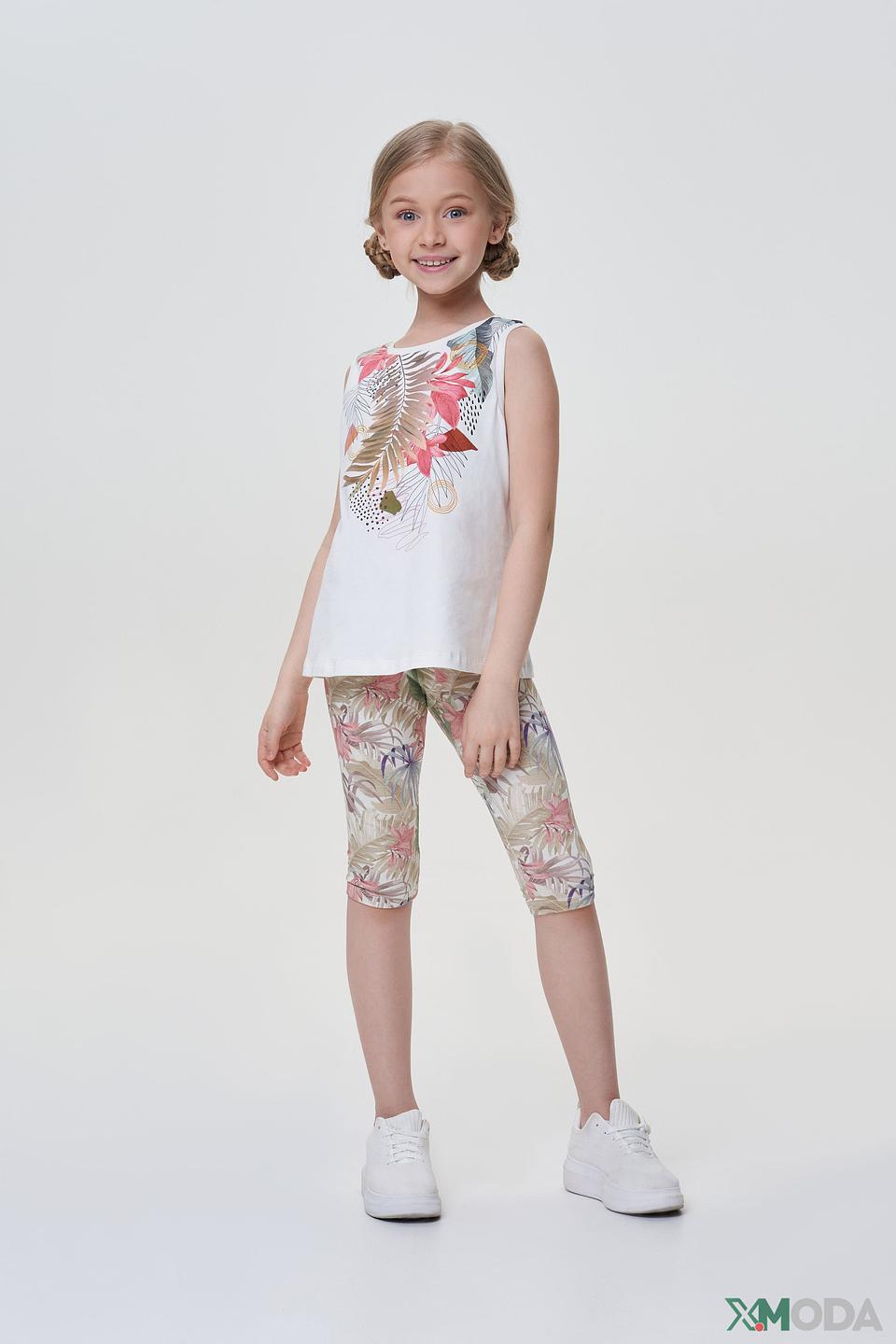 Джинсы-велосипедки Choupette с цветочным принтом