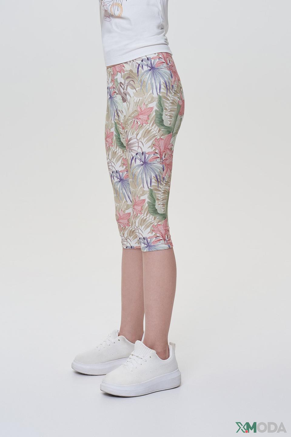 Джинсы-велосипедки Choupette с цветочным принтом