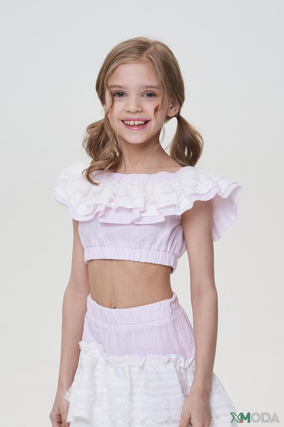 Блуза Choupette в полоску с рюшами