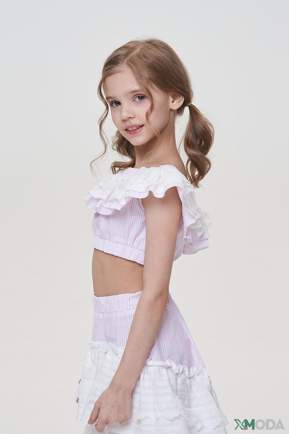 Блуза Choupette в полоску с рюшами