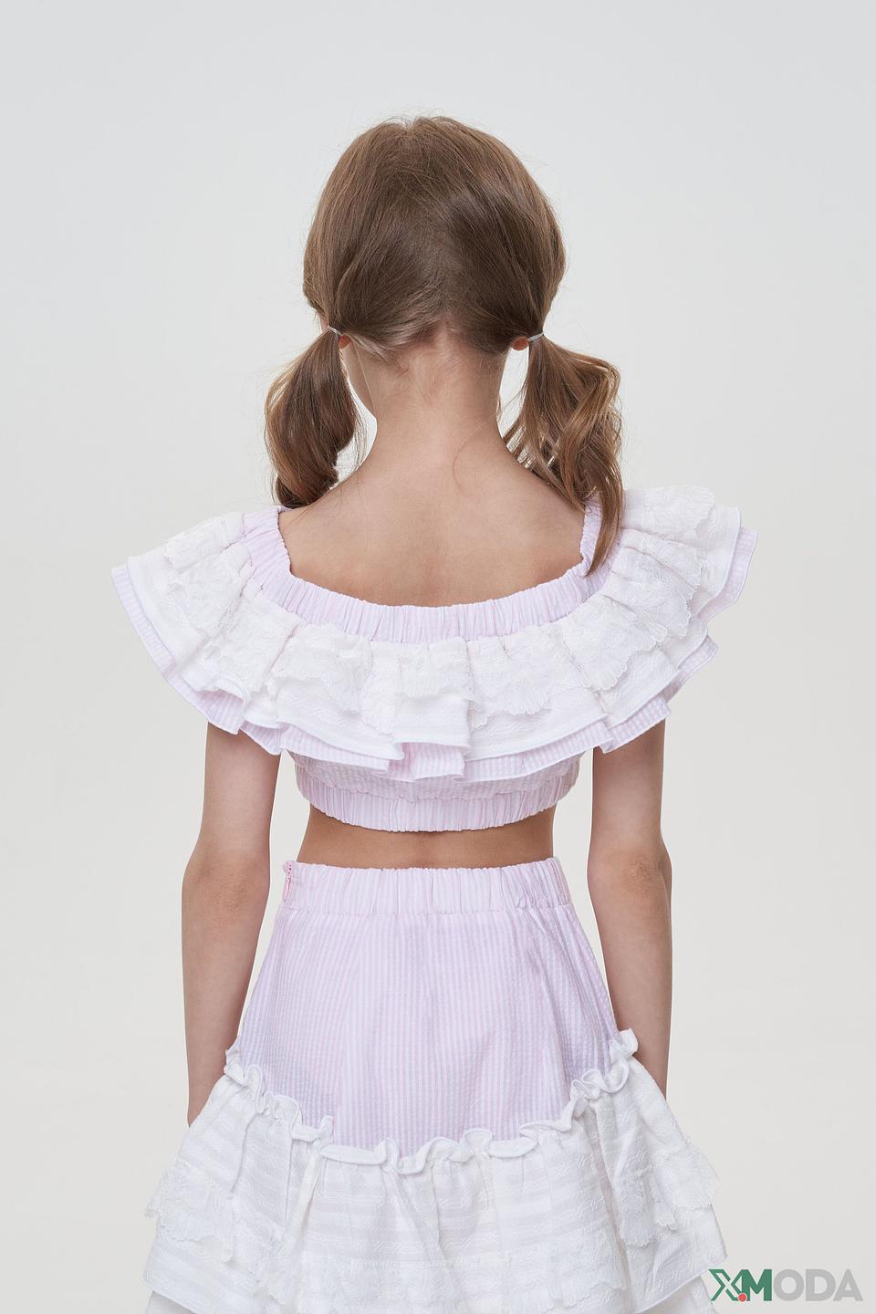 Блуза Choupette в полоску с рюшами