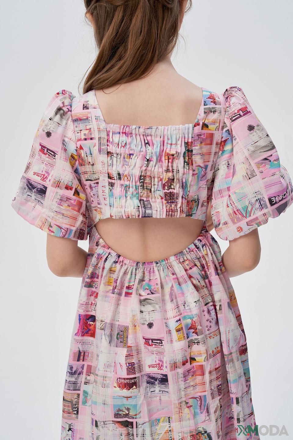 Платье Choupette с принтом открытая спина