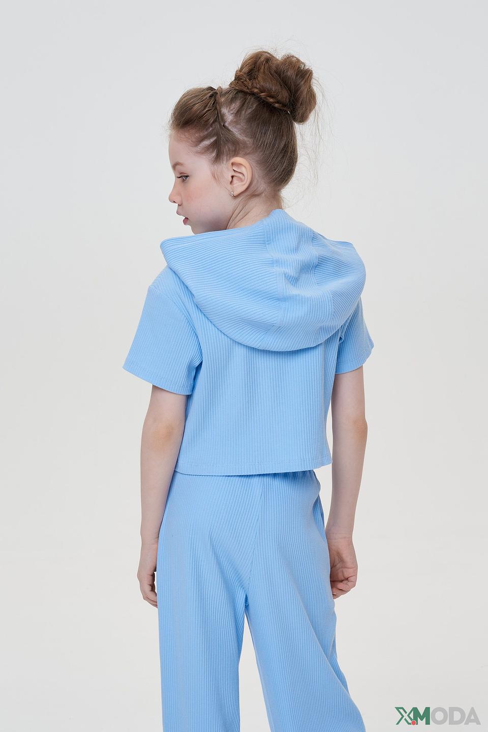 Блуза Choupette голубая с капюшоном