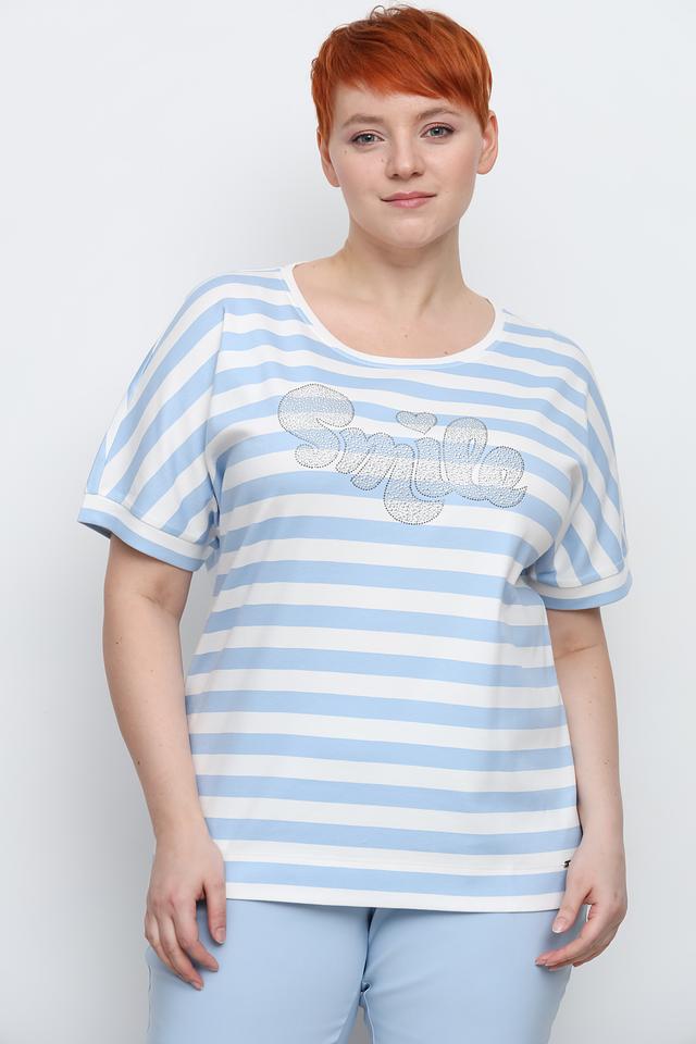 Футболка Via Appia полосатая голубая