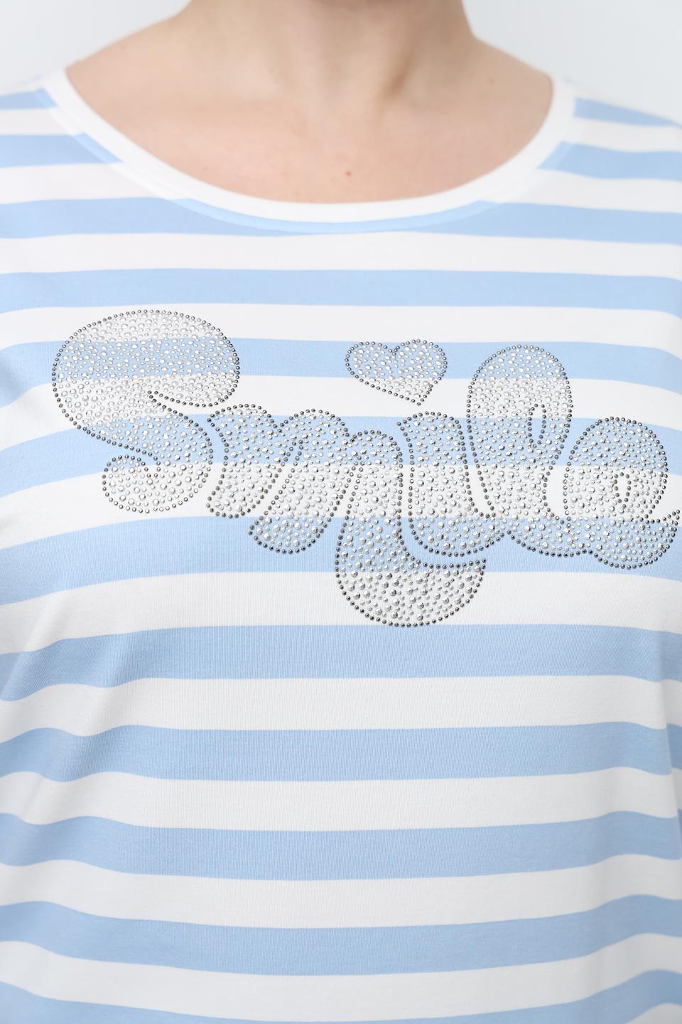 Футболка Via Appia полосатая голубая